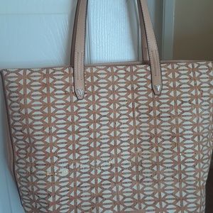 Stella & dot purse tote bag tan hello goergeos
